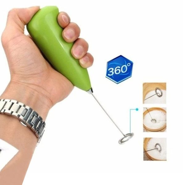 Electric Milk & Coffee Frother – Mini Battery-Operated Egg Beater & Whisk