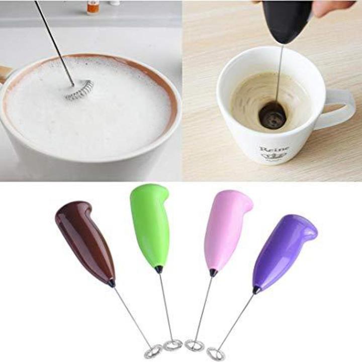 Electric Milk & Coffee Frother – Mini Battery-Operated Egg Beater & Whisk