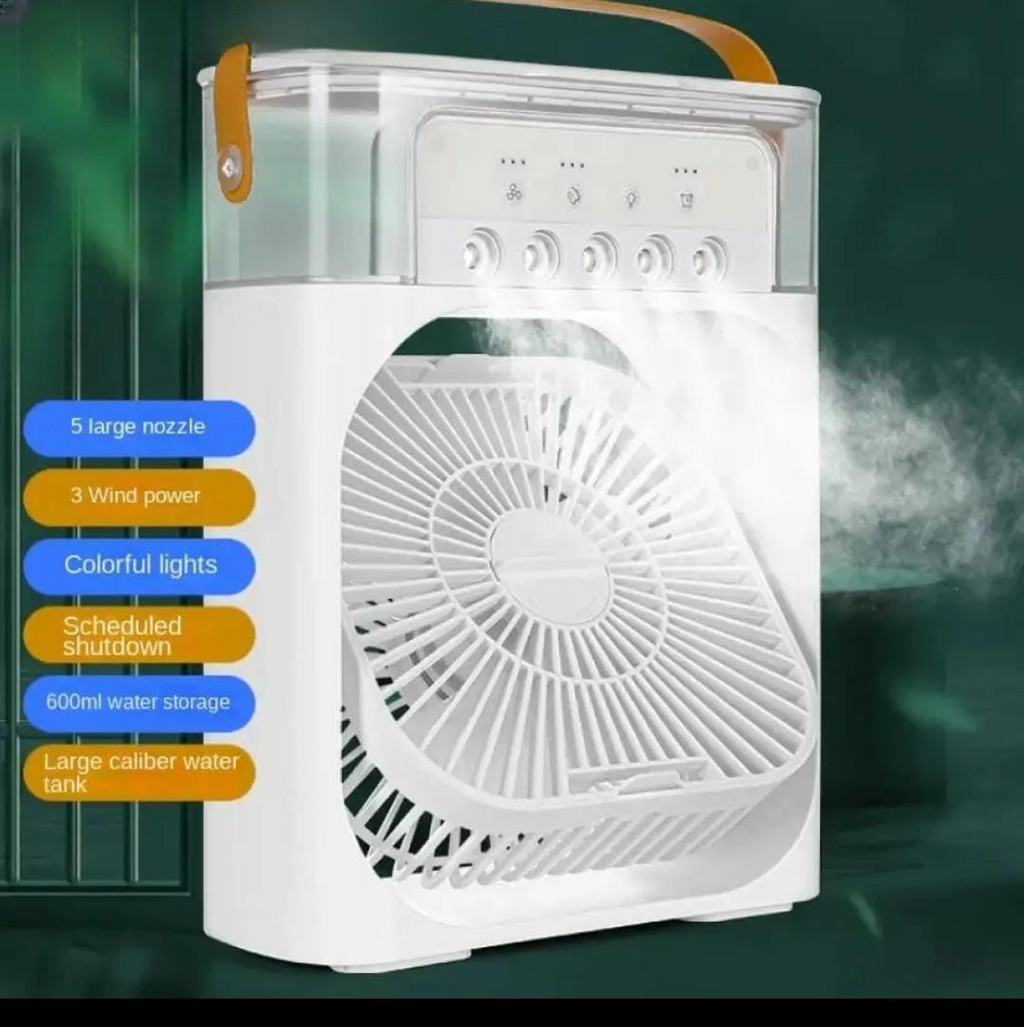 Braavo Home 10-Inch Portable Air Cooler Fan – 3-in-1 Mini AC, Humidifier & 7-Color LED