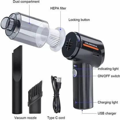 3-in-1 Portable Cordless Vacuum Cleaner – Compact Handheld Dust Cleaner