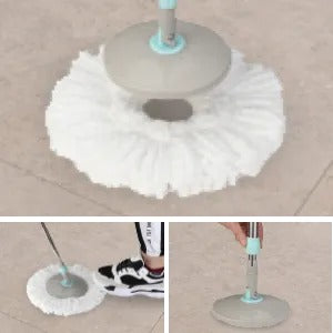 360° Rotating Spin Mop with Bucket – Microfiber Floor Cleaning Mop with Wringer