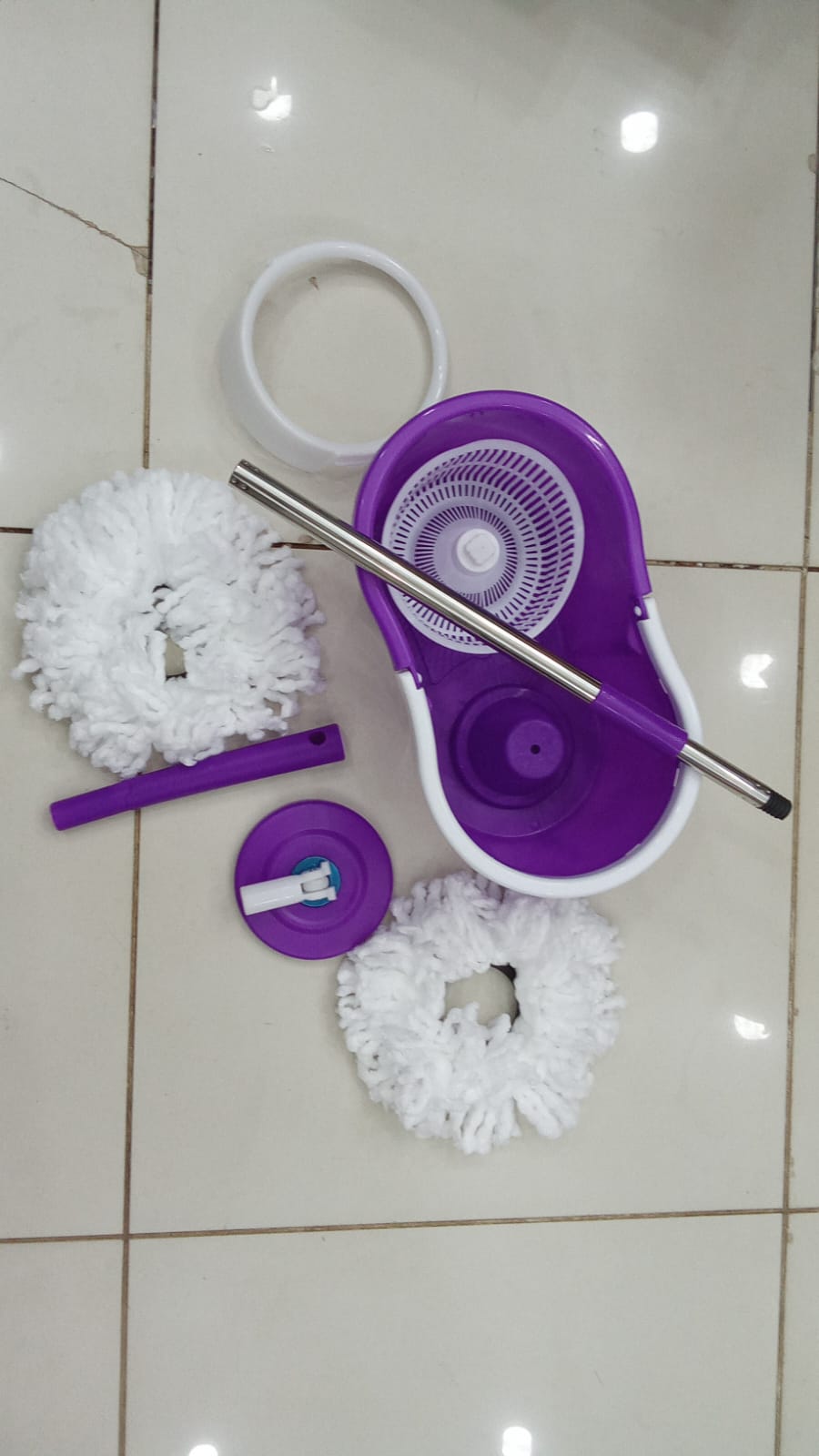 360° Rotating Spin Mop with Bucket – Microfiber Floor Cleaning Mop with Wringer