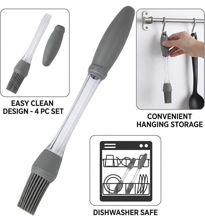 High-Temperature Silicone Oil Brush – BBQ, Grill & Baking Basting Brush