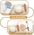Wooden Design Automatic Self-Stirring Coffee Mug – 400ml Electric Mixing Cup