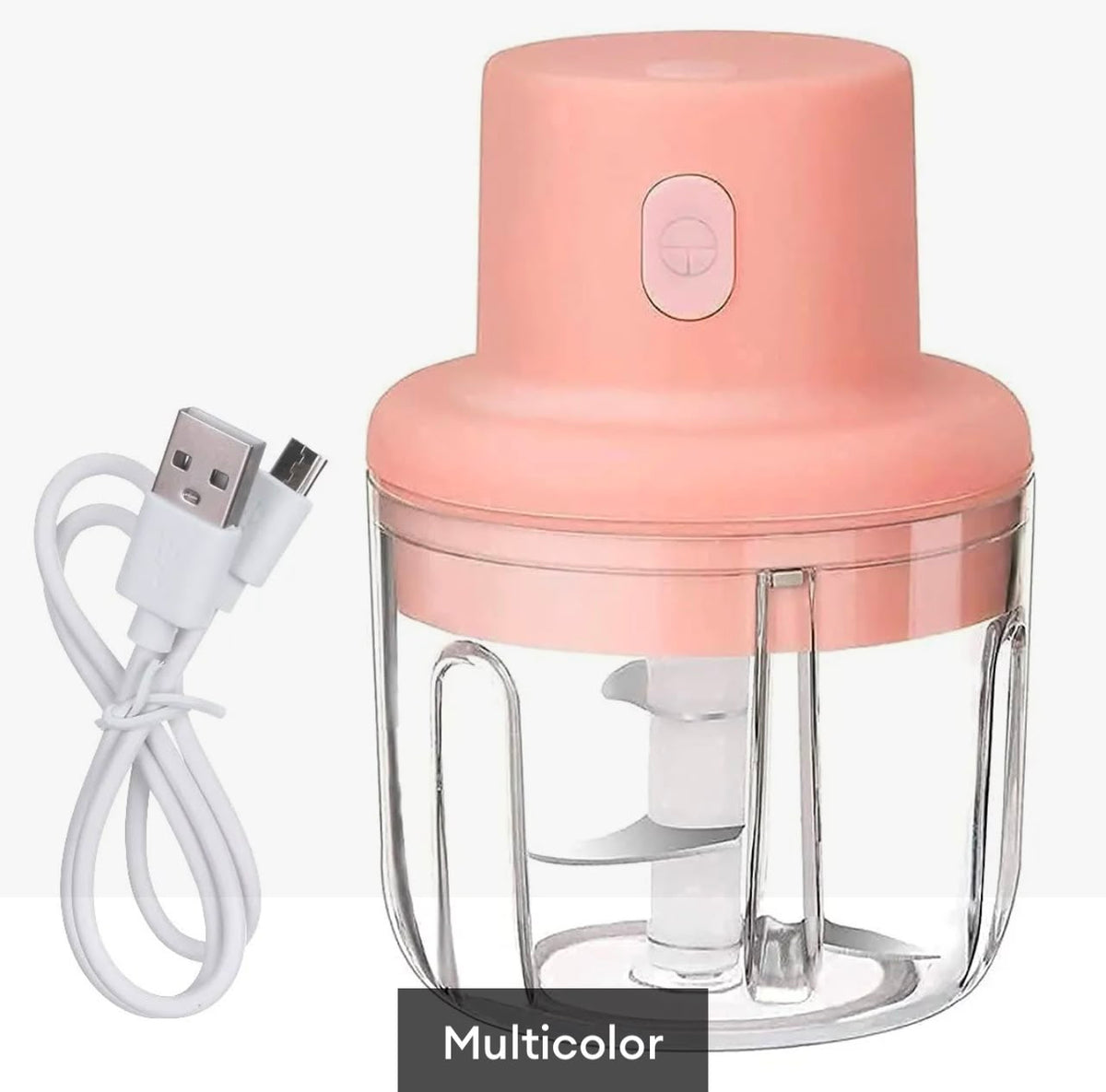 Portable USB Rechargeable Electric Mini Food Chopper – Cordless Vegetable, Onion & Garlic Cutter
